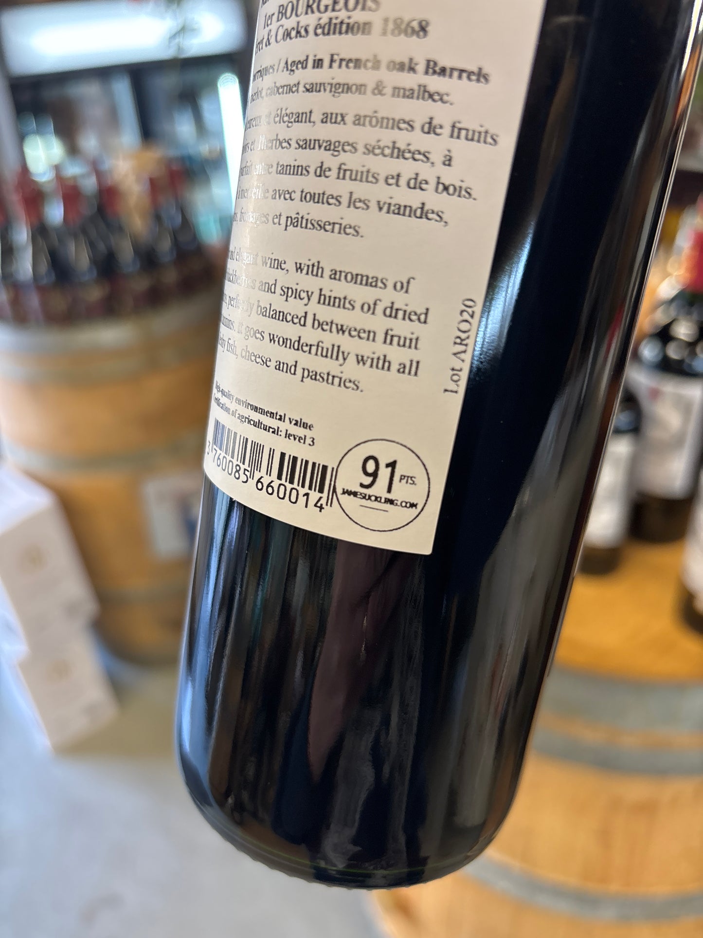 Chateau Rousselle 2020 - Merlot/Cabernet sauvignon/Malbec - Cote de Bourg - Bordeaux