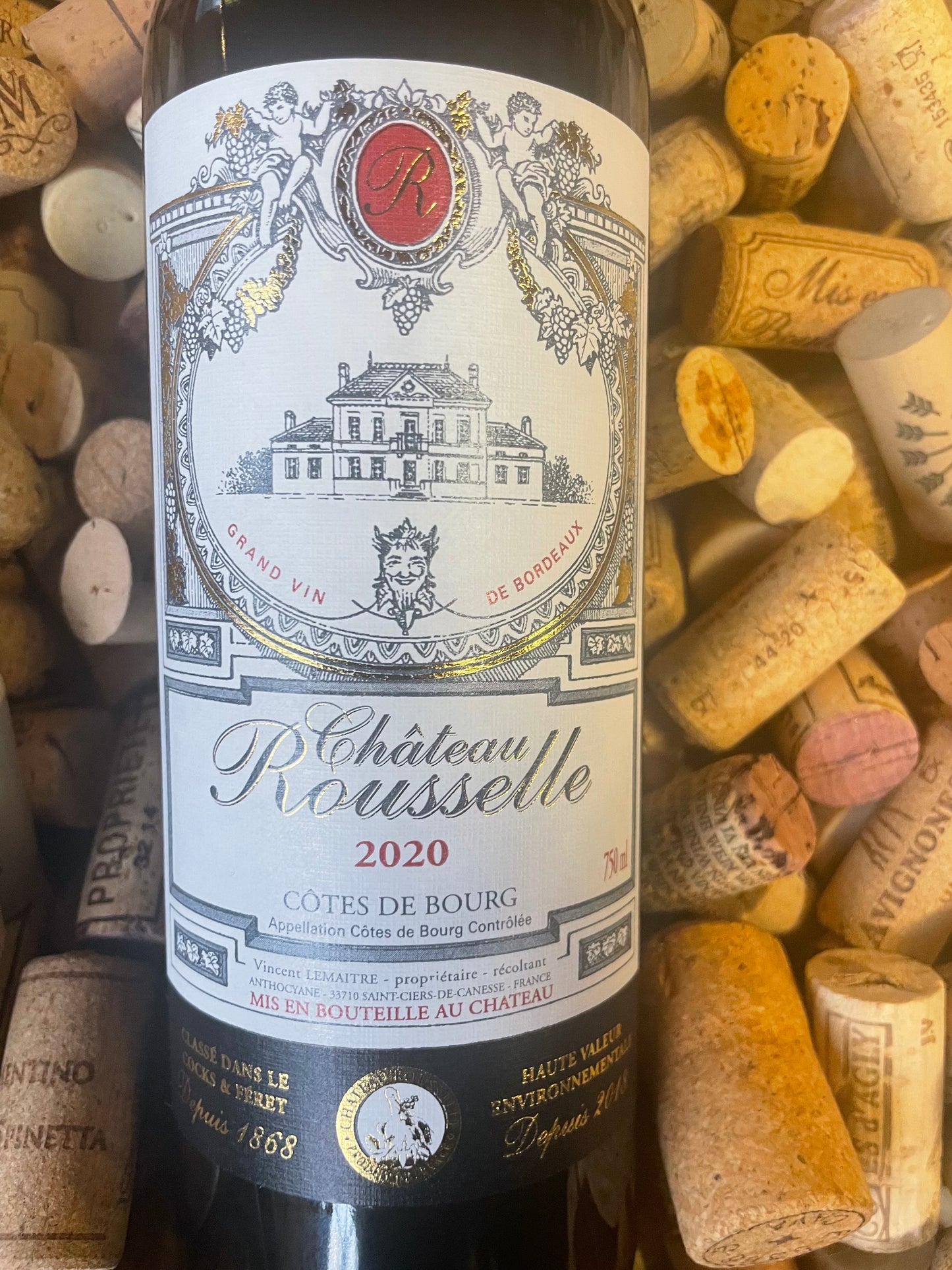 Chateau Rousselle 2020 - merlot / cabernet sauvignon / malbec - Cote de Bourg - Bordeaux