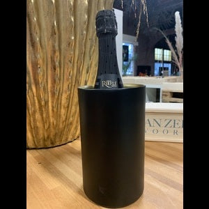 Gusta Wijnkoeler (Zwart-goud) inclusief fles Cremant d'Alsace