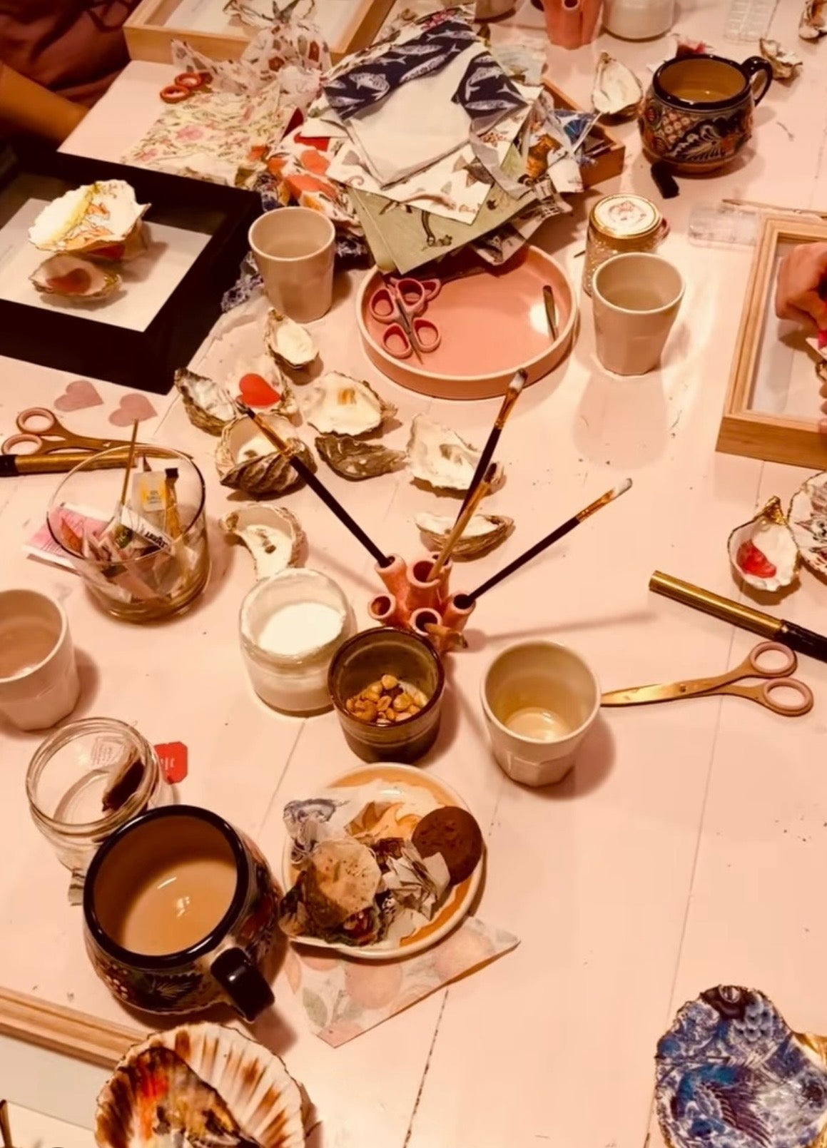 Workshop schelpen schilderen