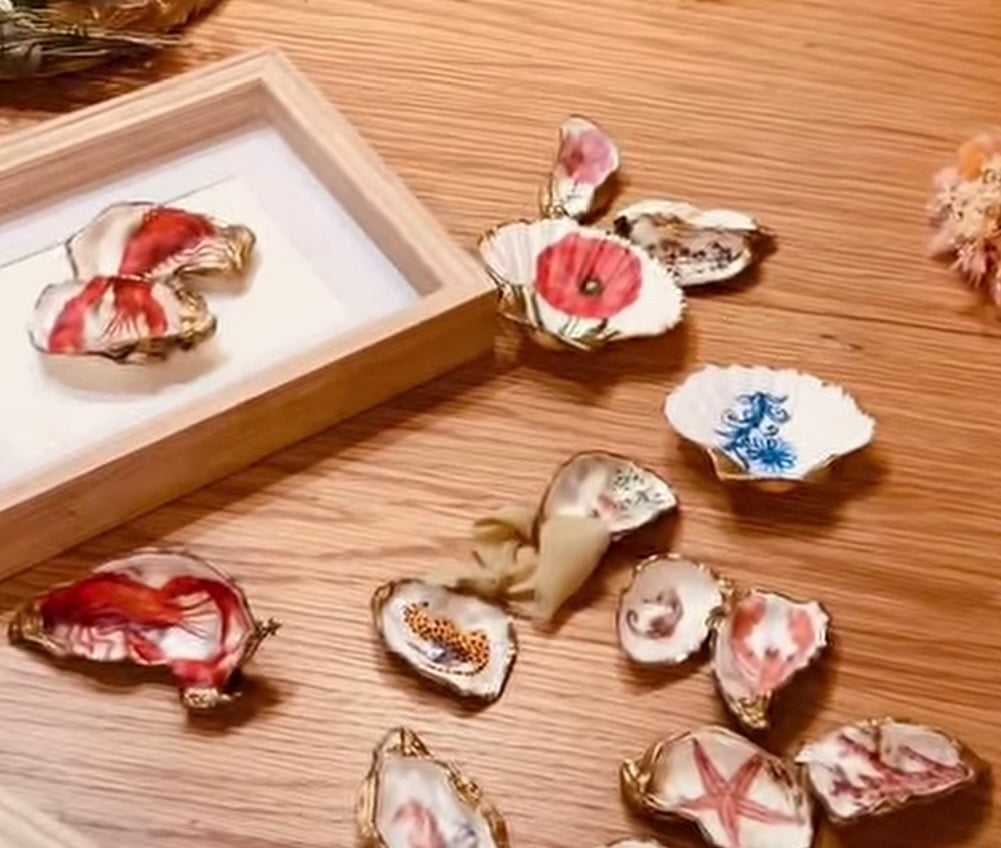 Workshop schelpen schilderen