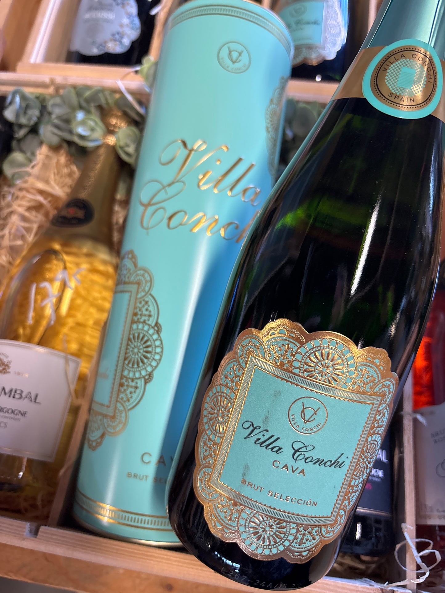 Wijnpakket Villa Conchi brut Seleccion in luxe cadeauverpakking - Xarello/Perellada/Macabeo/Chardonnay – Penedes