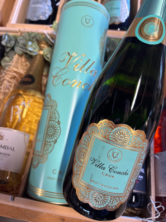 Wijnpakket Villa Conchi brut Seleccion in luxe cadeauverpakking - Xarello/Perellada/Macabeo/Chardonnay – Penedes