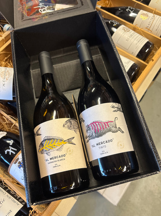 Geschenkdoos met 2 Spaanse Al Mercado wijnen