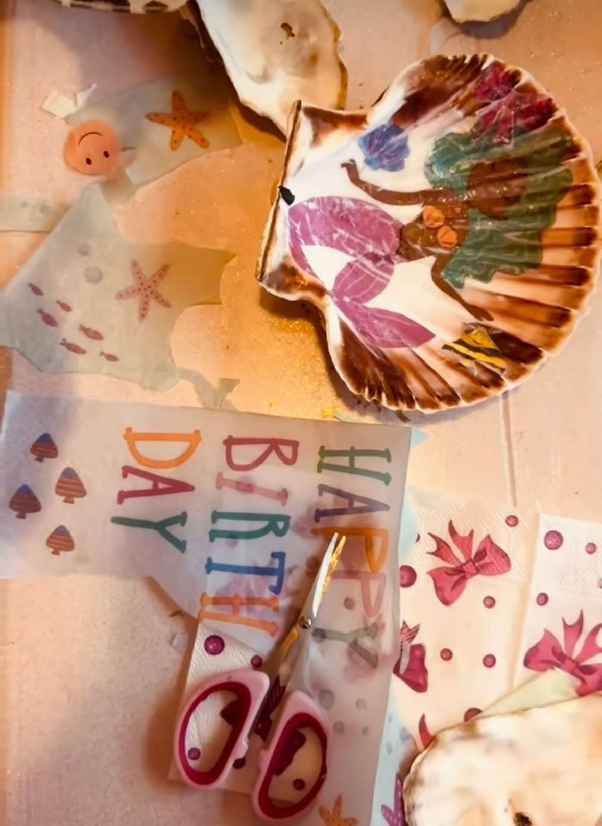 Workshop schelpen schilderen