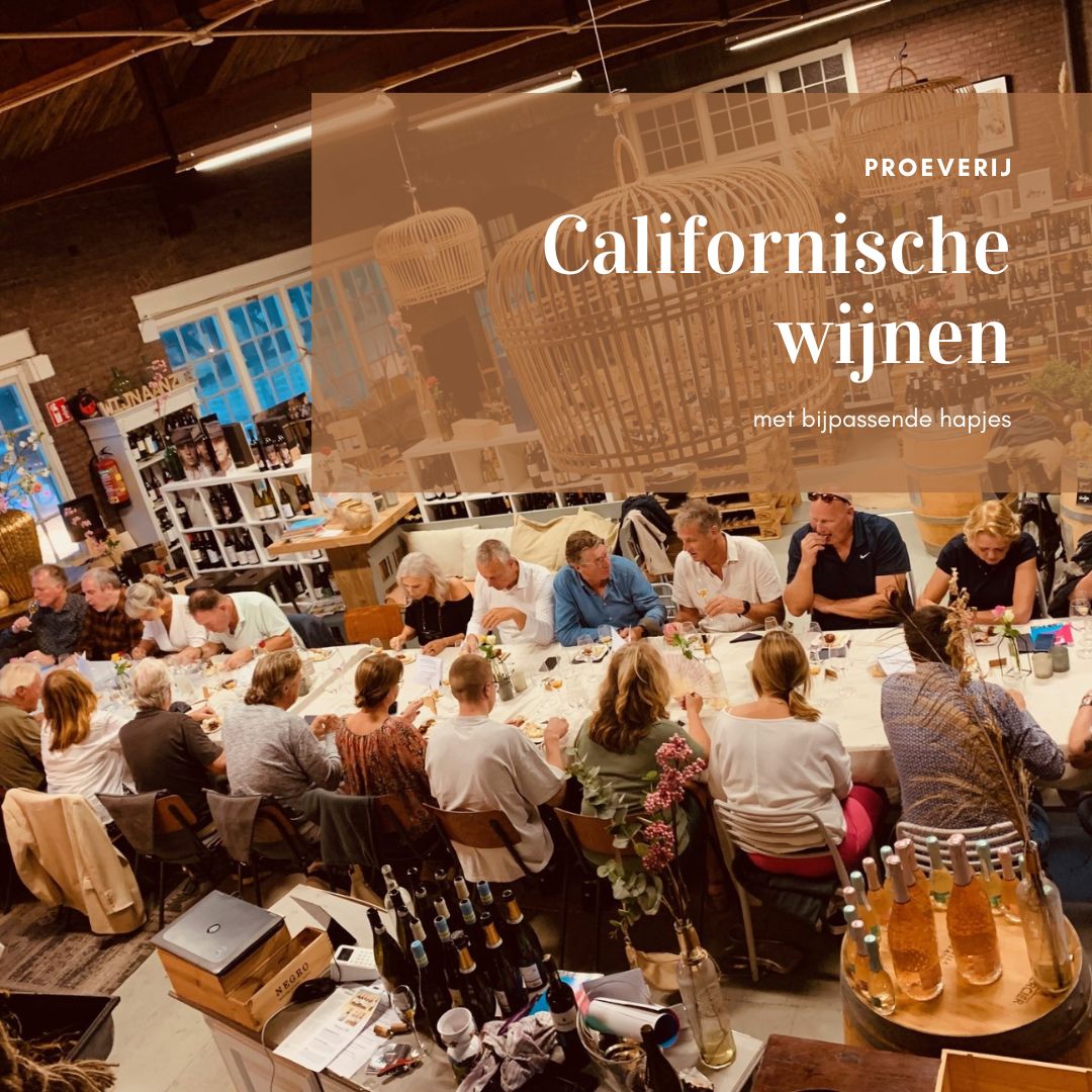 Proeverij met Californische wijnen 28 mei 2025