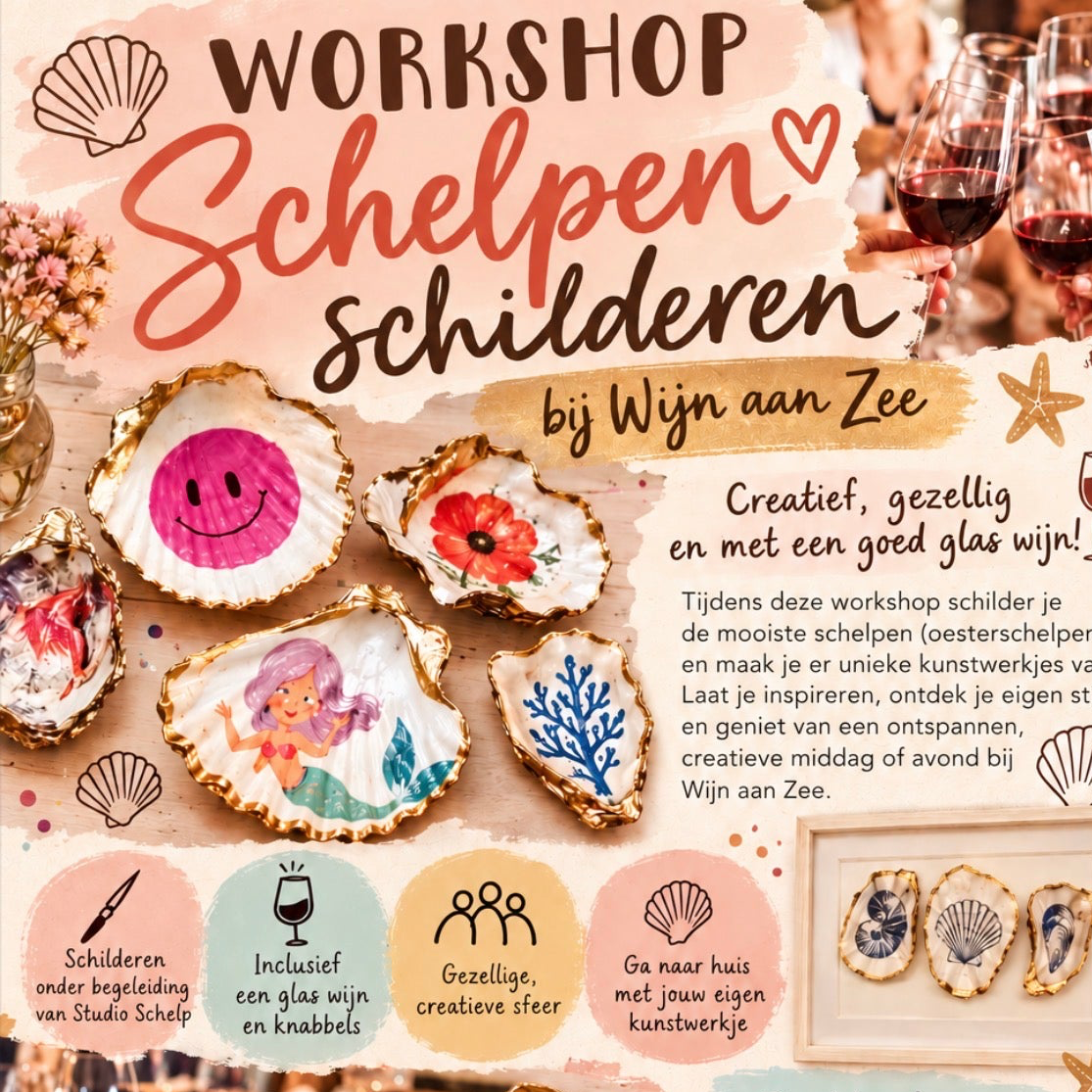 Workshop schelpen schilderen