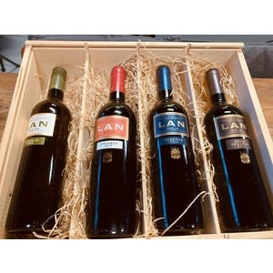 De Spaanse wijnen van Bodegas Lan in houten kistje