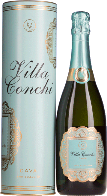 Wijnpakket Villa Conchi brut Seleccion in luxe cadeauverpakking - Xarello/Perellada/Macabeo/Chardonnay – Penedes